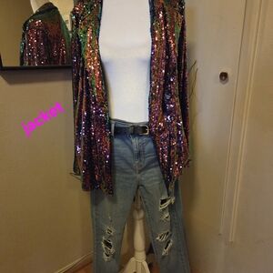 Multicolor Sequin Women's Jacket